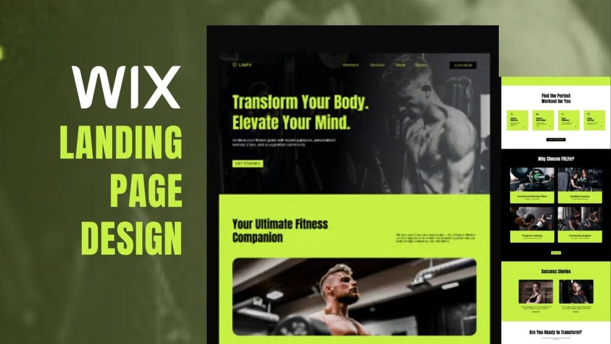 Wix landing page